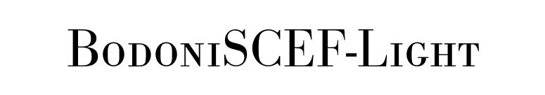 BodoniSCEF-Light font preview
