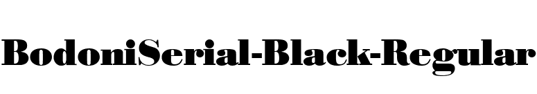 BodoniSerial-Black-Regular font preview