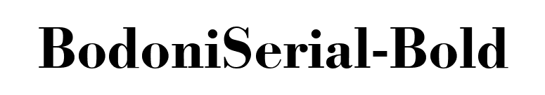BodoniSerial-Bold font preview