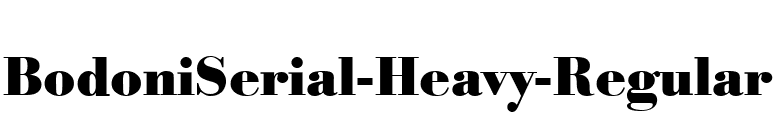 BodoniSerial-Heavy-Regular font preview