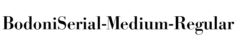 BodoniSerial-Medium-Regular font preview