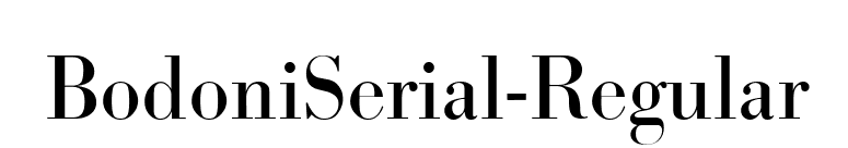 BodoniSerial-Regular font preview