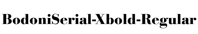 BodoniSerial-Xbold-Regular font preview