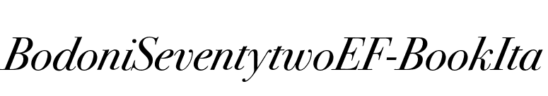 BodoniSeventytwoEF-BookIta font preview