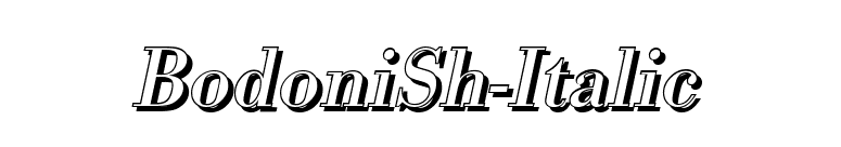 BodoniSh-Italic font preview