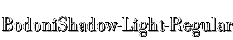 BodoniShadow-Light-Regular font preview