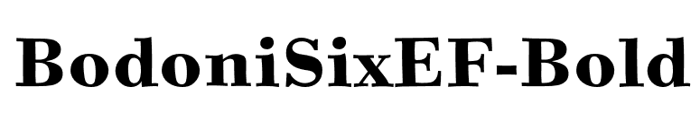 BodoniSixEF-Bold font preview