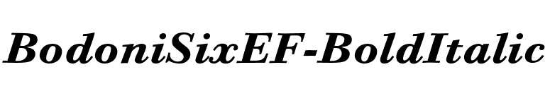 BodoniSixEF-BoldItalic font preview