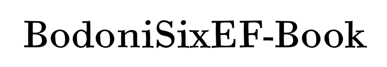 BodoniSixEF-Book font preview