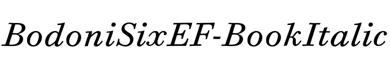 BodoniSixEF-BookItalic font preview