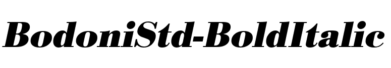 BodoniStd-BoldItalic font preview