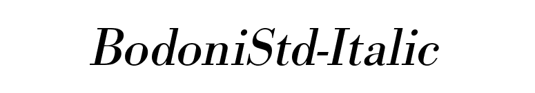 BodoniStd-Italic font preview