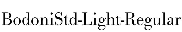 BodoniStd-Light-Regular font preview