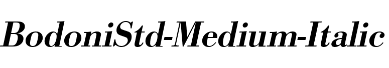 BodoniStd-Medium-Italic font preview
