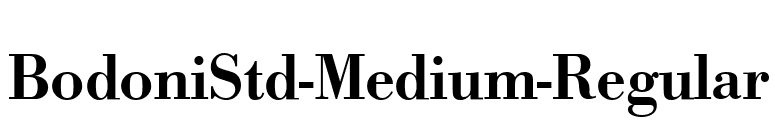 BodoniStd-Medium-Regular font preview
