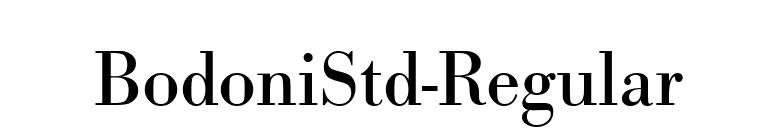 BodoniStd-Regular font preview