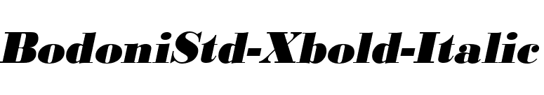 BodoniStd-Xbold-Italic font preview