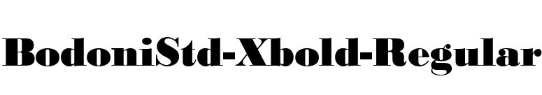 BodoniStd-Xbold-Regular font preview
