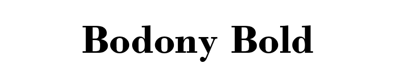 Bodony Bold font preview