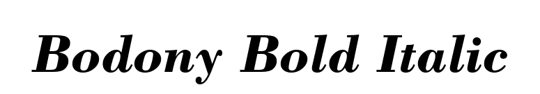 Bodony Bold Italic font preview