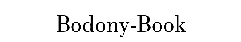 Bodony-Book font preview