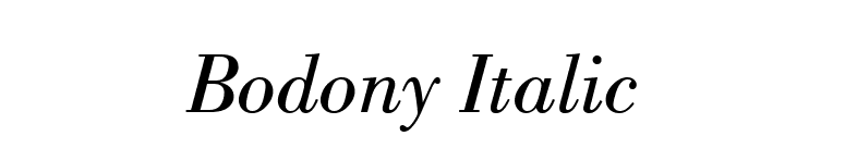 Bodony Italic  font preview