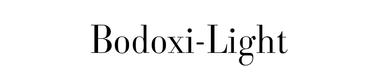 Bodoxi-Light font preview