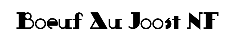 Boeuf Au Joost NF font preview