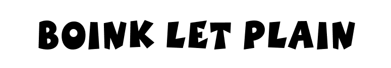 Boink LET Plain font preview