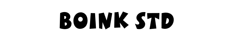 Boink Std font preview