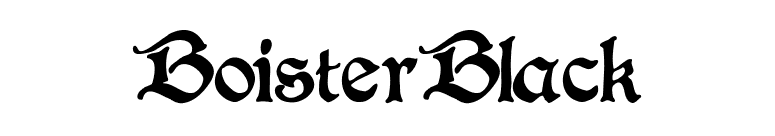 BoisterBlack font preview
