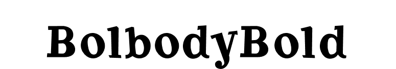 BolbodyBold font preview