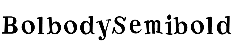 BolbodySemibold font preview