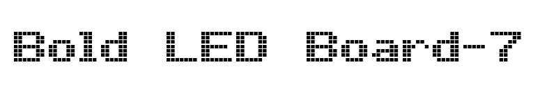 Bold LED Board-7 font preview