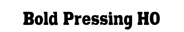 Bold Pressing H0 font preview