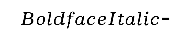 BoldfaceItalic- font preview