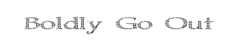 Boldly Go Out font preview