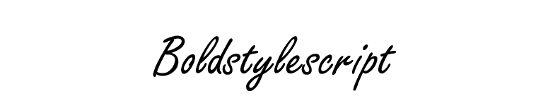 Boldstylescript font preview