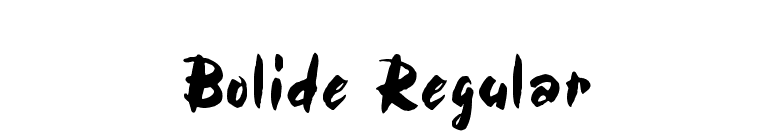 Bolide Regular font preview