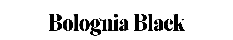 Bolognia Black font preview