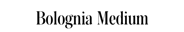 Bolognia Medium font preview