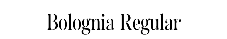 Bolognia Regular font preview