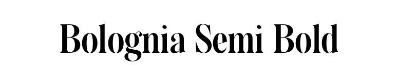 Bolognia Semi Bold font preview