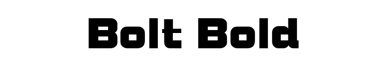 Bolt Bold font preview