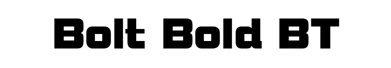 Bolt Bold BT font preview