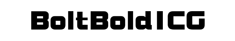 BoltBoldICG font preview