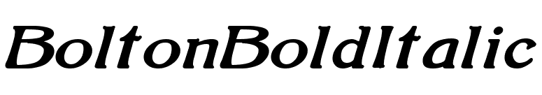 BoltonBoldItalic font preview