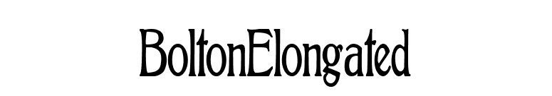 BoltonElongated font preview