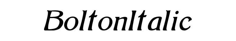 BoltonItalic font preview
