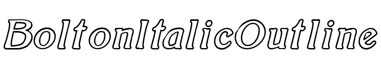BoltonItalicOutline font preview